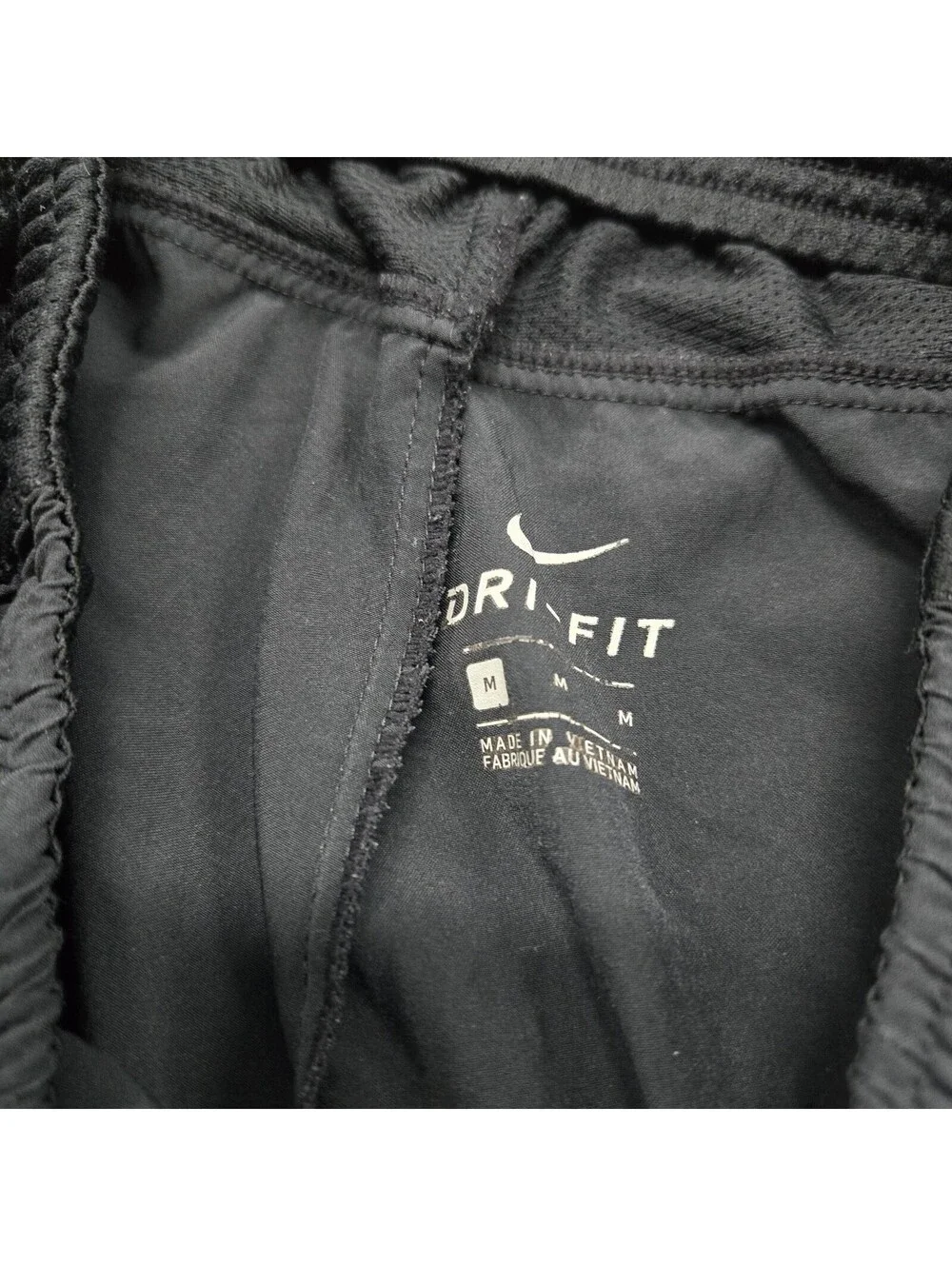 Men's MEDIUM Nike Flex Dry-Fit Black Jogger Pants Zip Pockets Reflective 885280